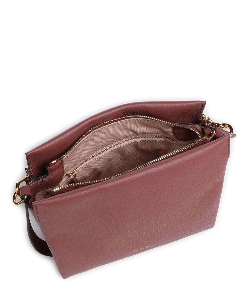 Coccinelle Boheme Grana Double Handbag brandy/grenadine red