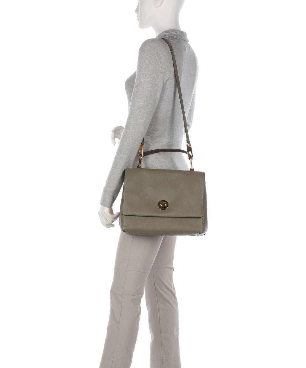 Coccinelle Liya Handbag laurel green/fondant brown
