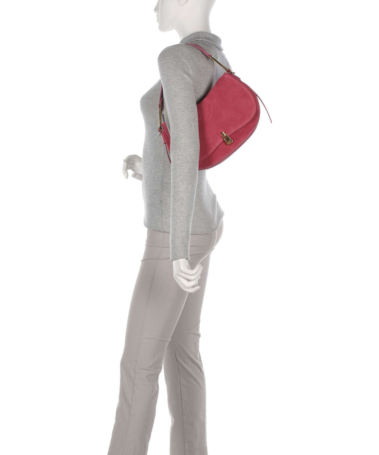 Coccinelle Magie Suede Shoulder bag rosewood