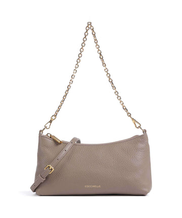 Coccinelle Aura Schoudertas warm taupe
