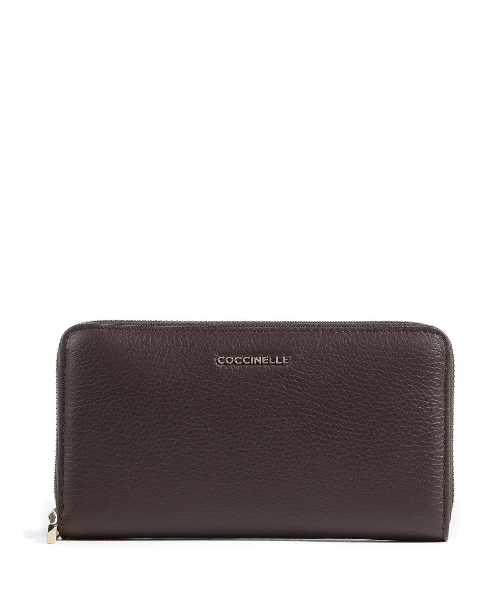 Coccinelle Metallic Soft Wallet fondant brown