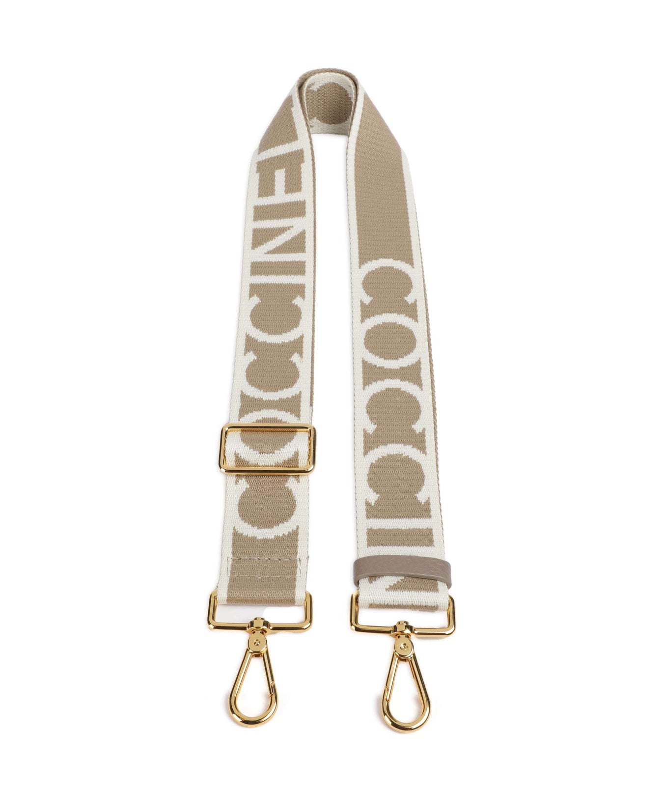 Coccinelle Nastro Signature Bag strap sand/warm taupe