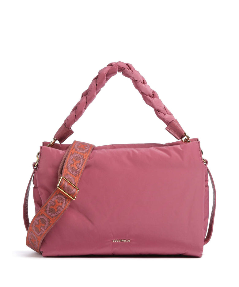 Coccinelle Boheme Puffy Nylon Shoulder bag rosewood