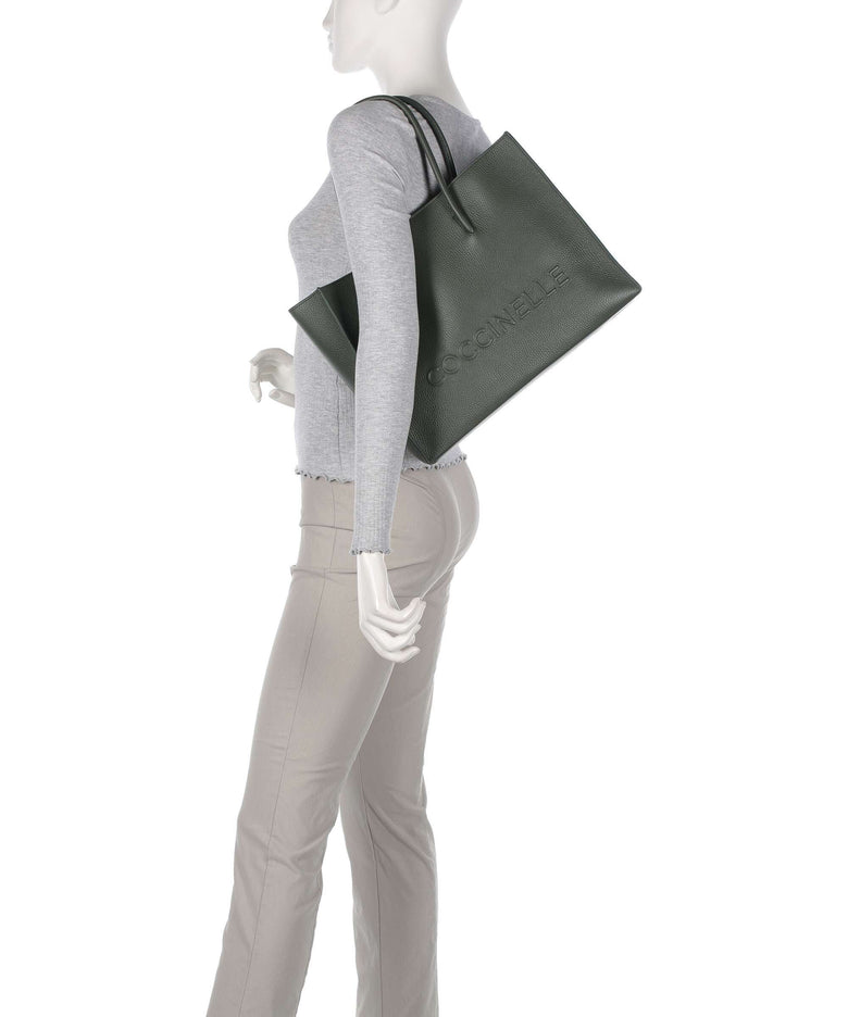 Coccinelle Myrtha Maxi Logo Tote bag alga