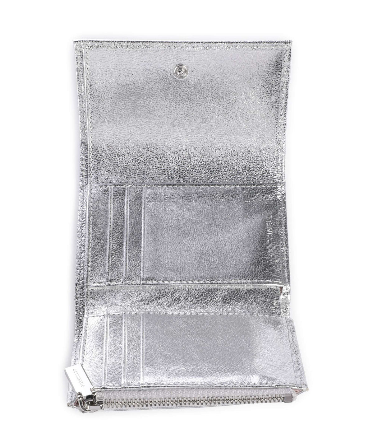 Coccinelle Metallic Smooth Metal Wallet silver