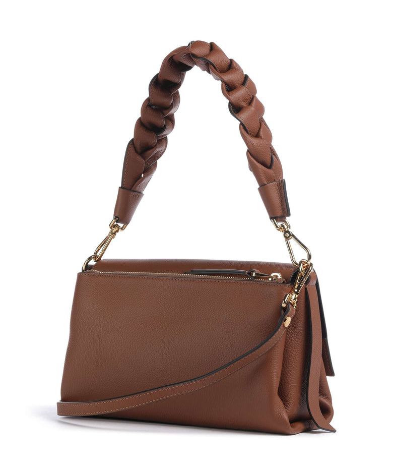 Coccinelle Boheme Grana Double Shoulder bag cognac/noir