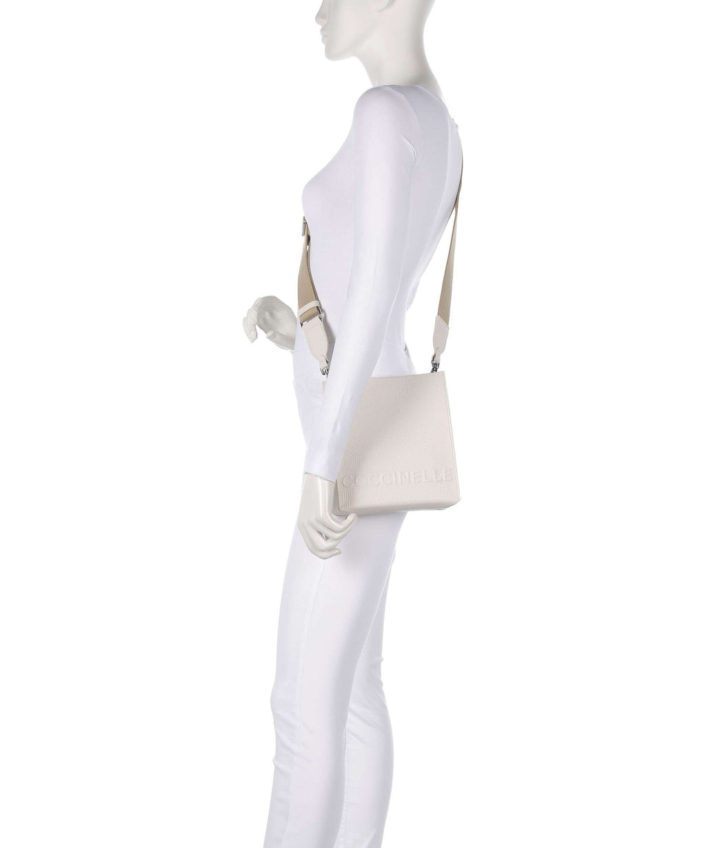 Coccinelle Myrtha Maxi Logo Crossbody bag blanco