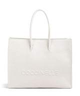 Coccinelle Myrtha Maxi Logo Shopper blanco