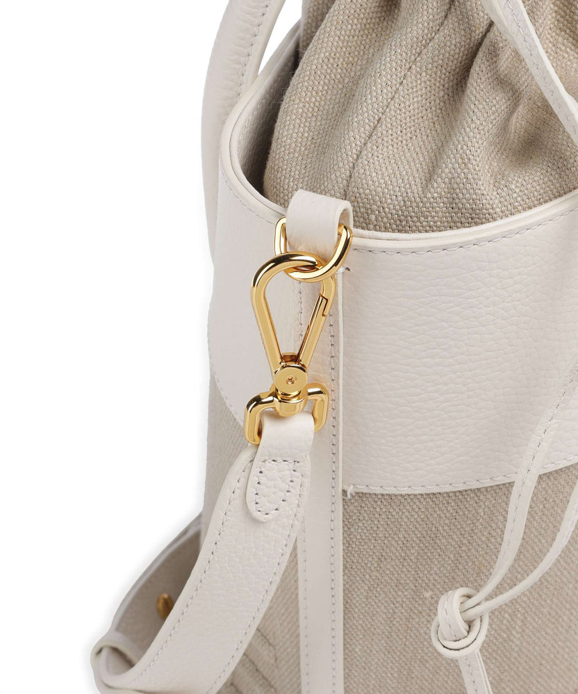 Coccinelle Myrtha Canvas Bucket bag natural/blanco