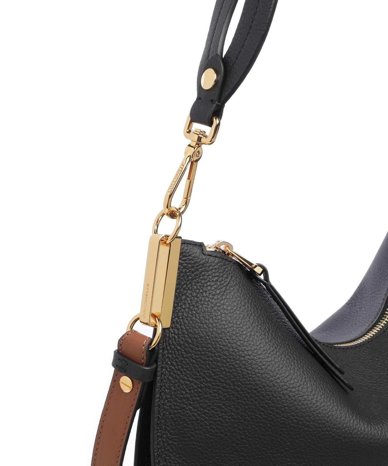 Coccinelle Sunup Hobo bag noir/cognac