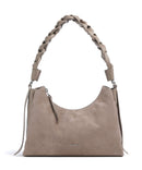 Coccinelle Boheme Suede Schoudertas warm taupe