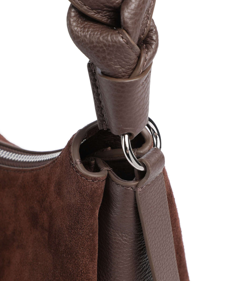 Coccinelle Boheme Suede Shoulder bag brunette