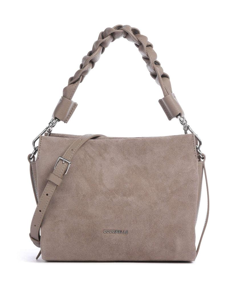 Coccinelle Boheme Suede Handbag warm taupe
