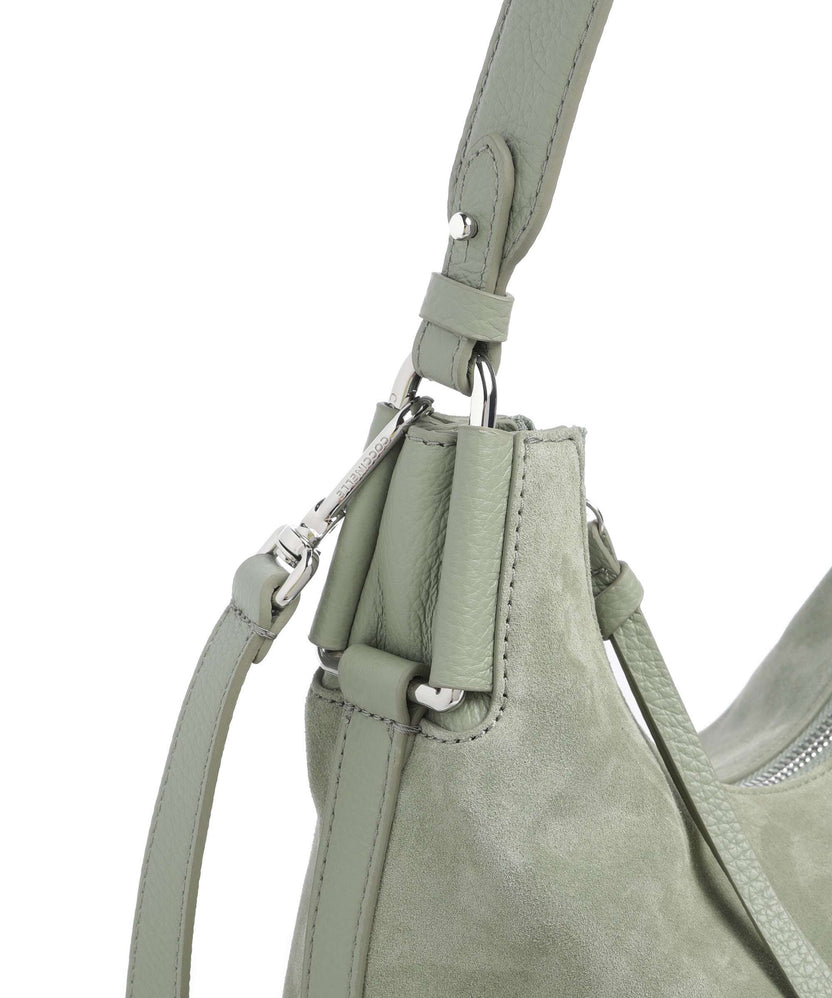 Coccinelle Rebekka Suede Hobo bag greenery