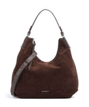 Coccinelle Rebekka Suede Hobo bag brunette