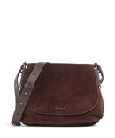 Coccinelle Rebekka Suede Crossbody tas brunette