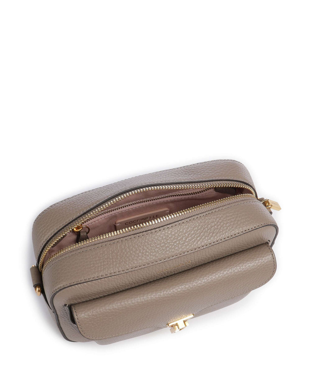 Coccinelle Beat Soft Ribbon Crossbody bag warm taupe