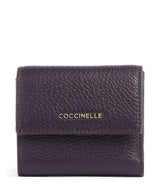 Coccinelle Metallic Soft RFID Portefeuille prune