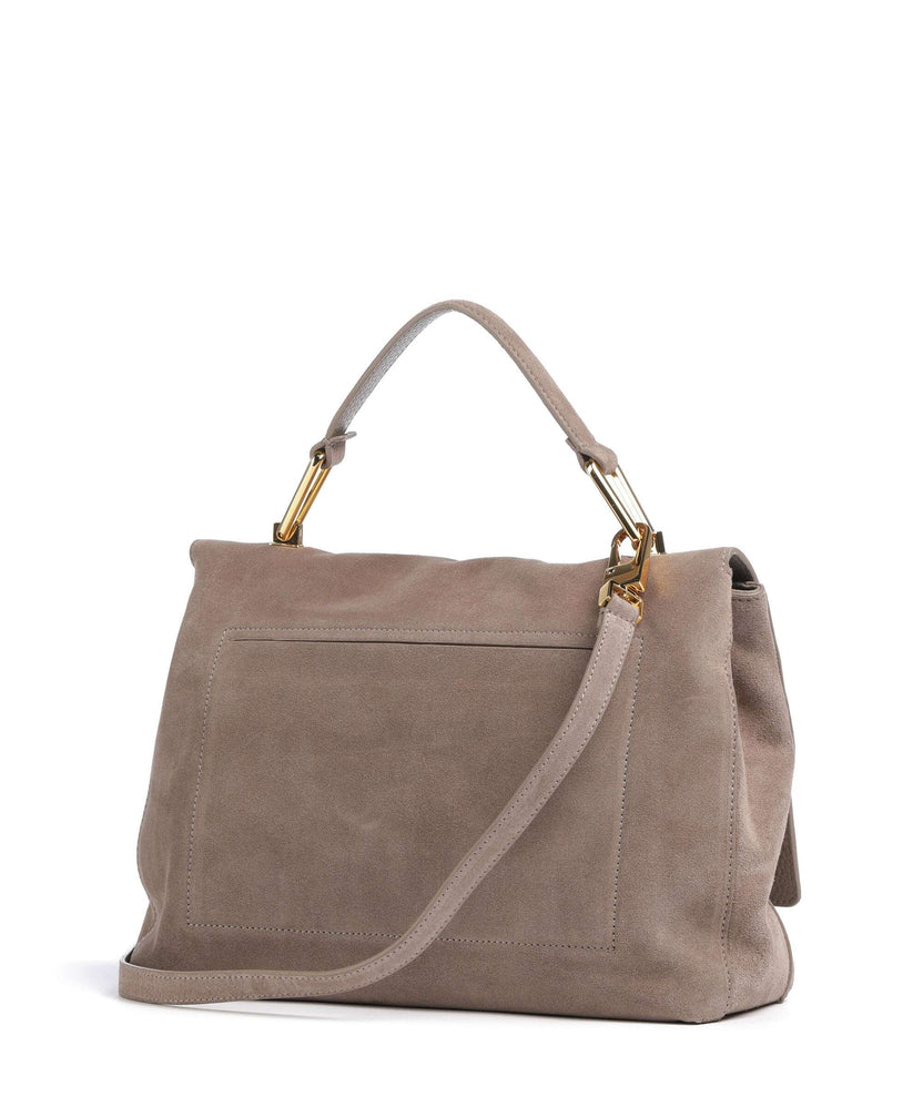 Coccinelle Liya Suede Handbag warm taupe