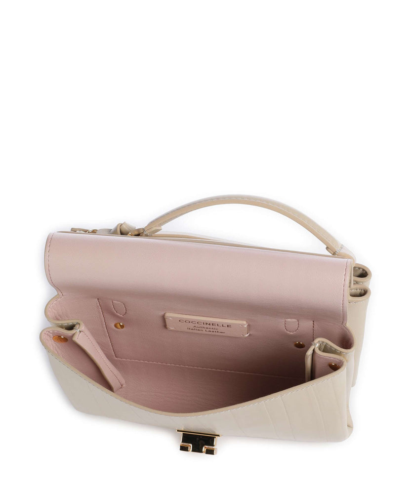 Coccinelle Arlettis Plisse Crossbody bag sandshell