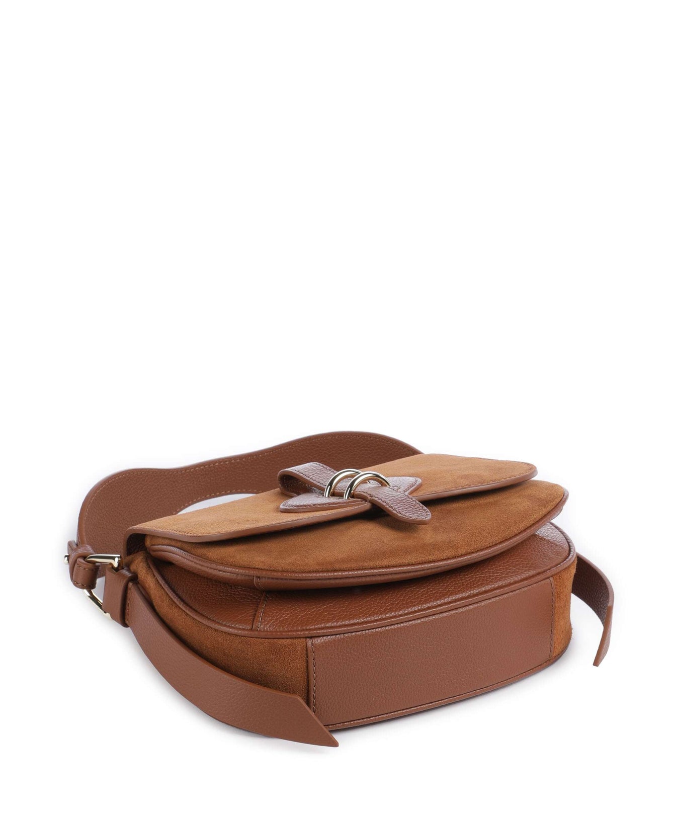 Coccinelle Mavery Suede Handbag cognac