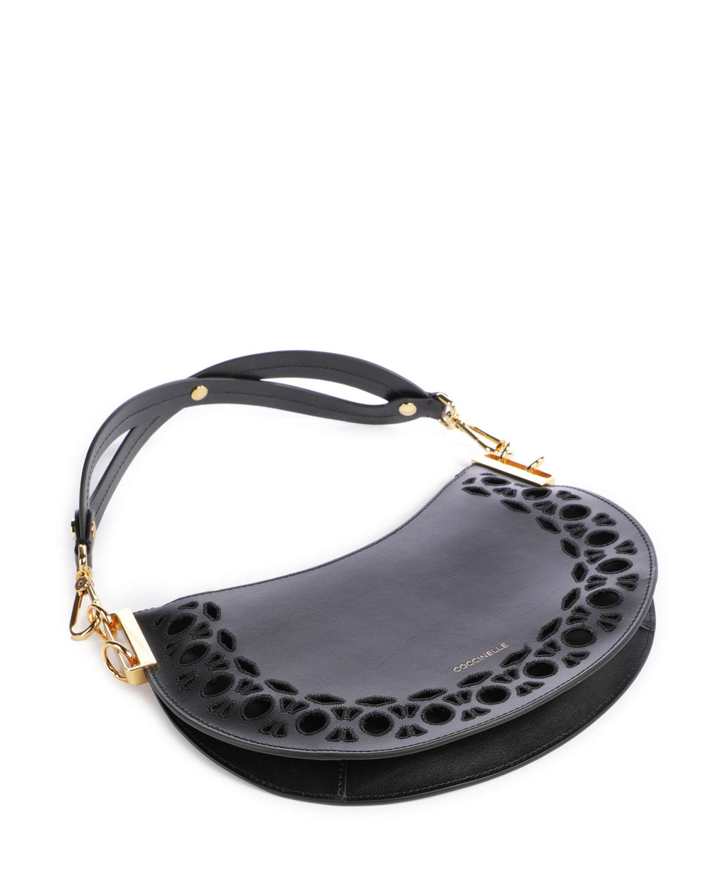 Coccinelle Sunup Monogram Sangallo Shoulder bag noir