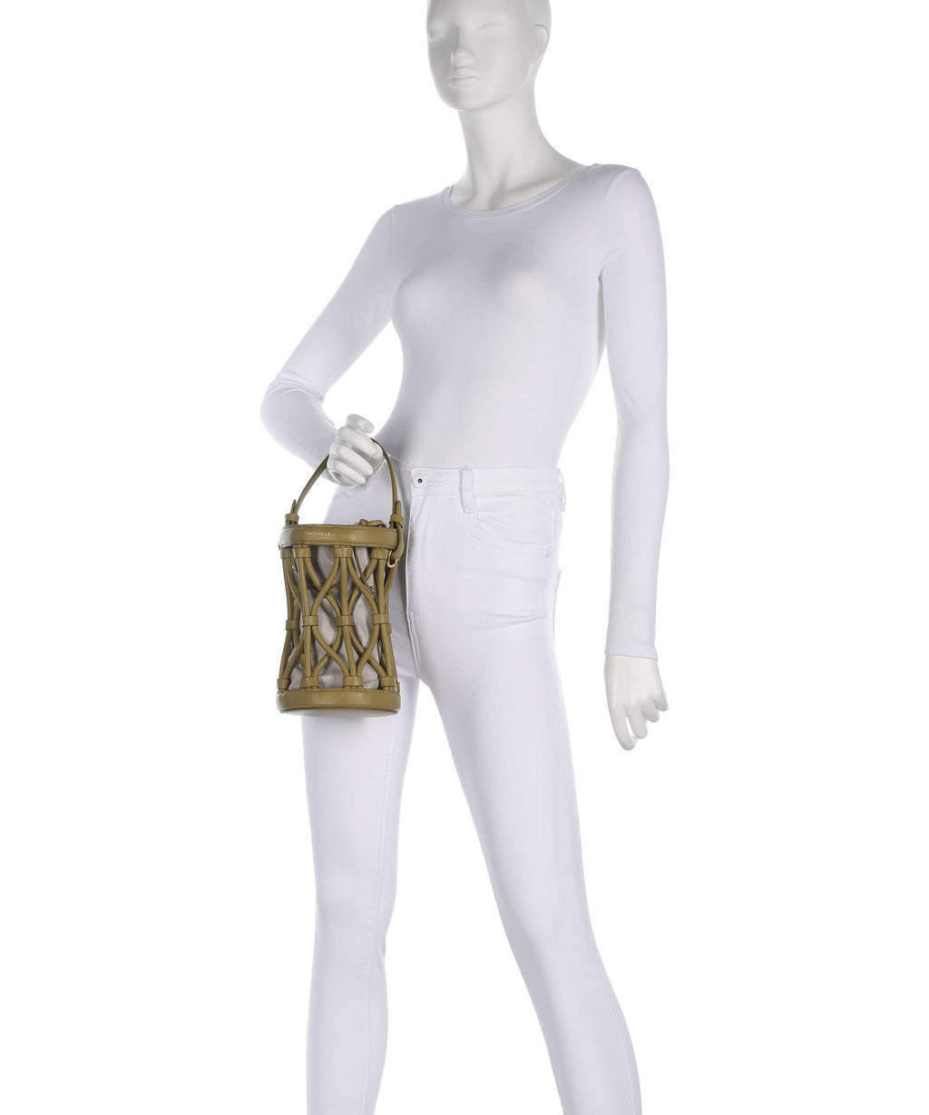 Coccinelle Koi Bucket bag seagrass