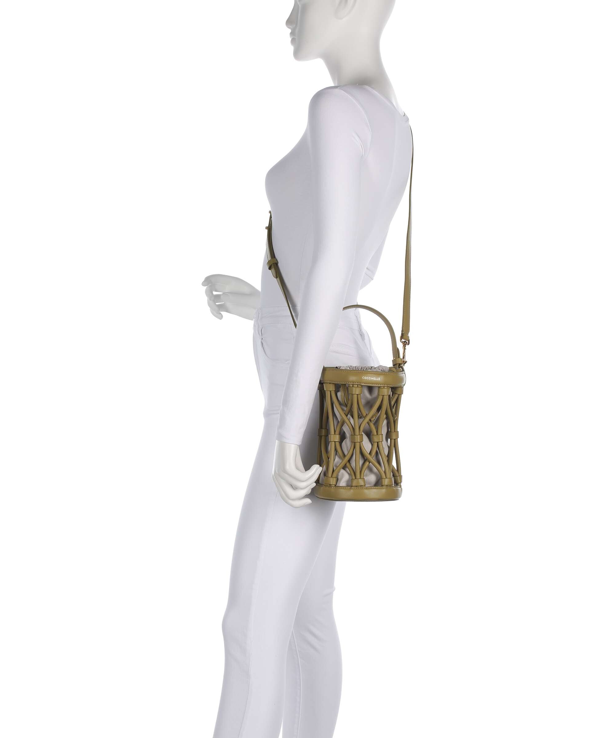 Coccinelle Koi Bucket bag seagrass