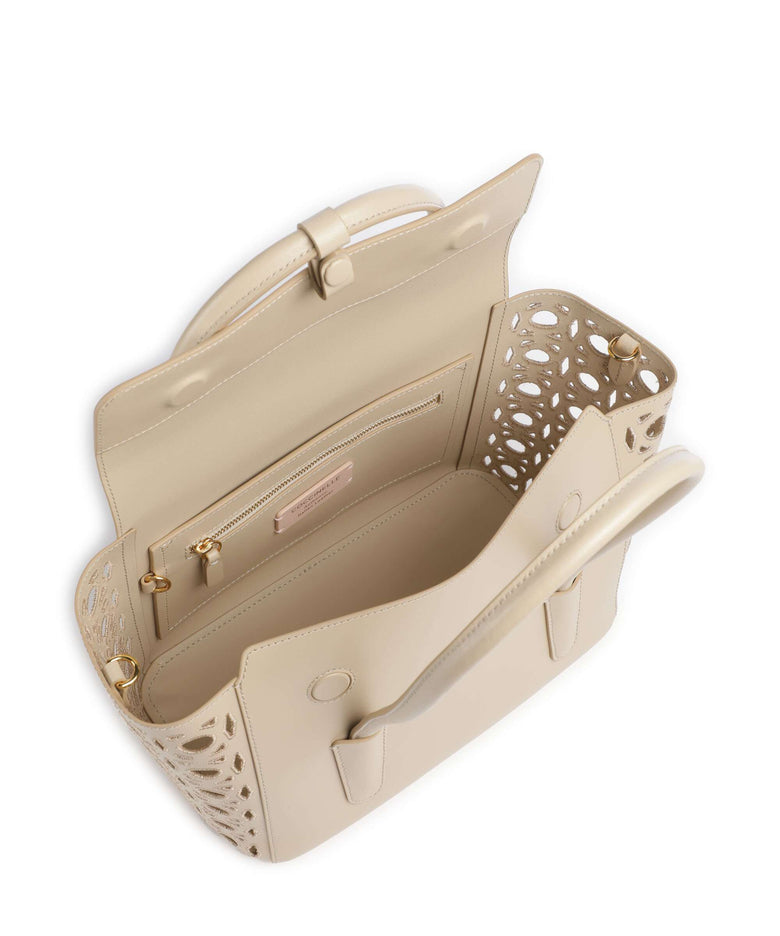 Coccinelle Beat Double Monogram Handbag sandshell