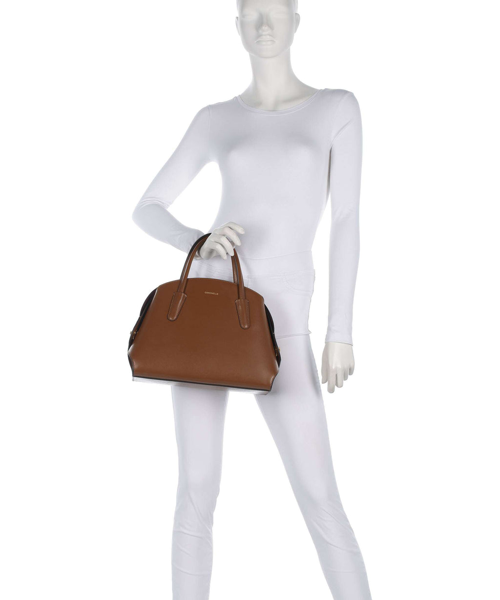 Coccinelle Tylde Calf Handbag cognac