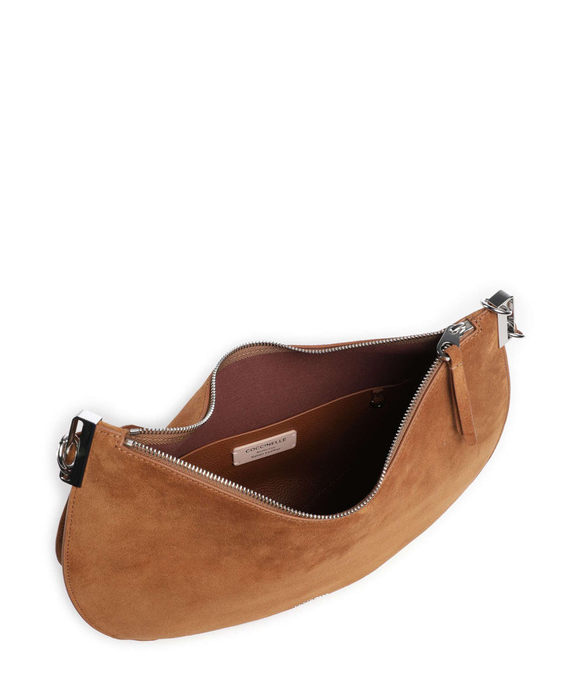 Coccinelle Sunup Suede Hobo bag cognac