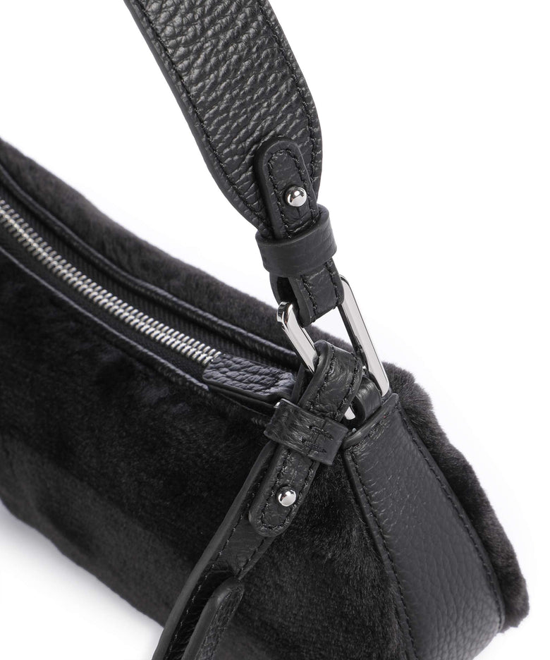 Coccinelle Merveille Synthetic fur Shoulder bag noir