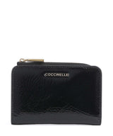 Coccinelle Metallic Shiny Wrinkled Portemonnee noir