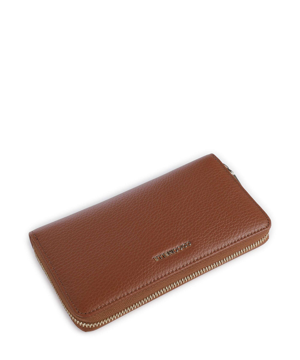Coccinelle Metallic Soft Wallet cognac