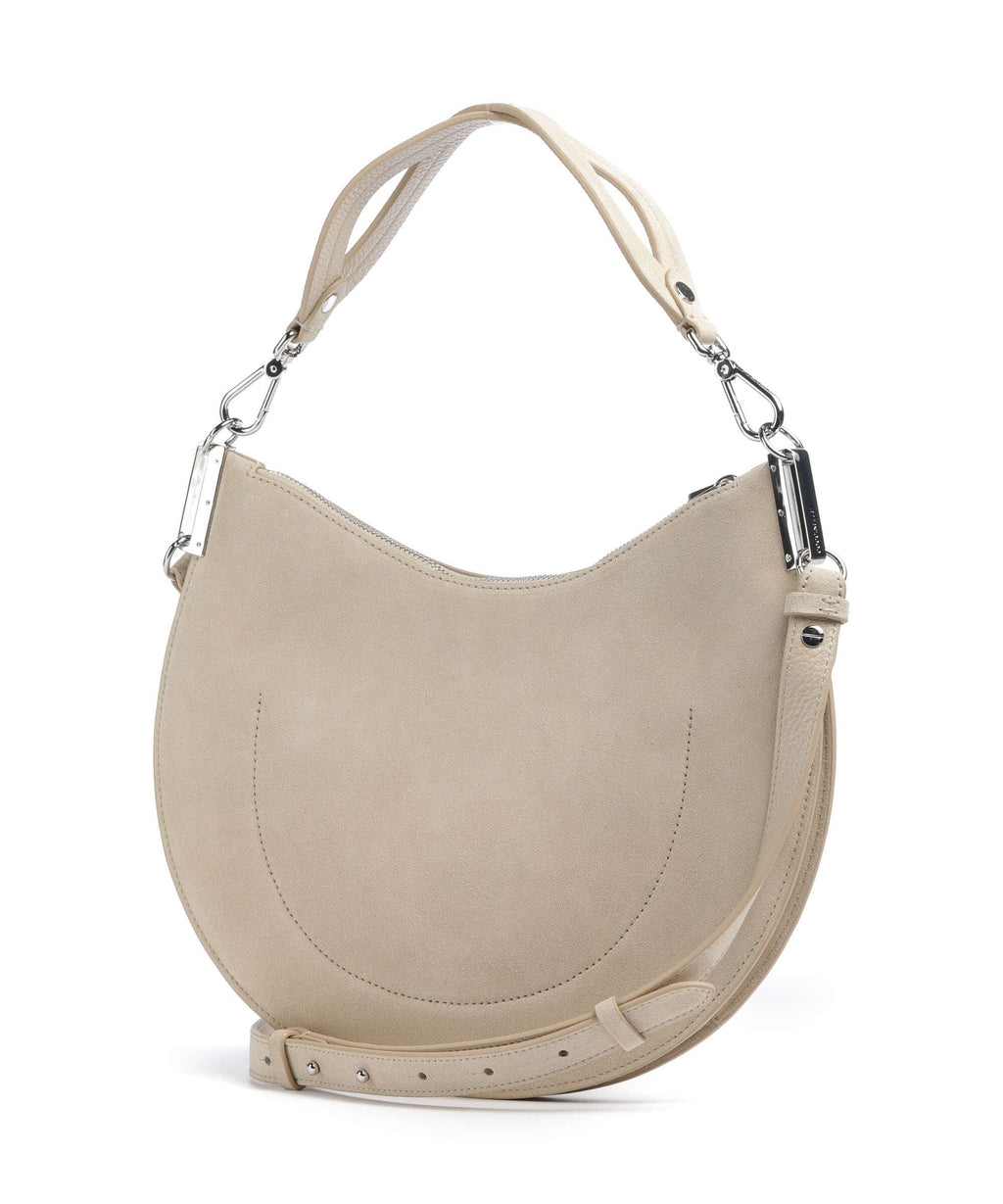 Coccinelle Sunup Suede Hobo bag sandshell