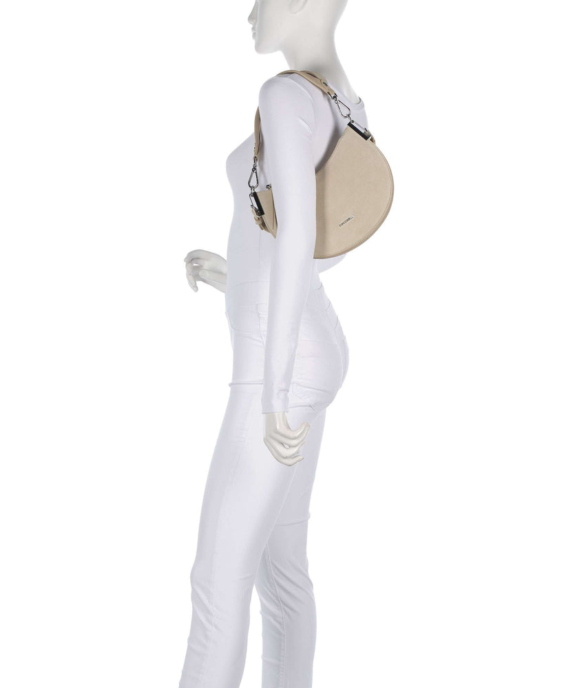 Coccinelle Sunup Suede Shoulder bag sandshell