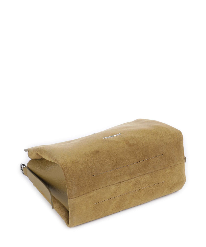 Coccinelle Boheme Suede Handbag seagrass