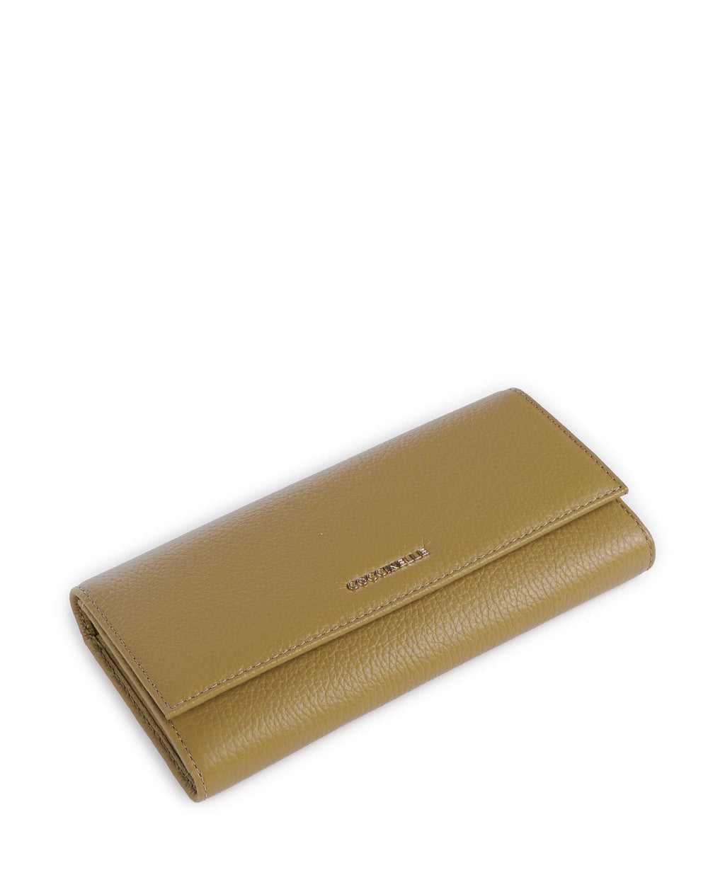 Coccinelle Metallic Soft Wallet seagrass