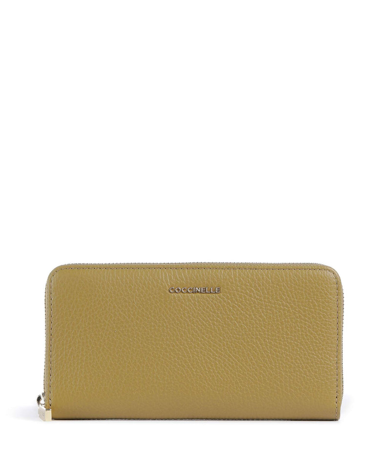 Coccinelle Metallic Soft Wallet seagrass