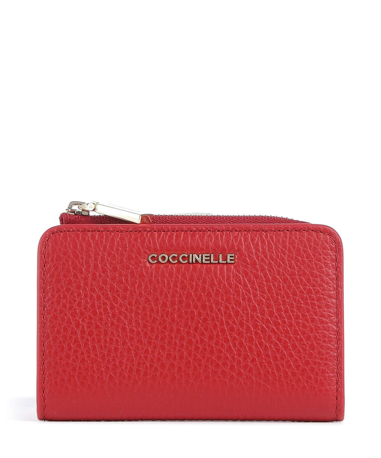 Coccinelle Metallic Soft Wallet scarlet