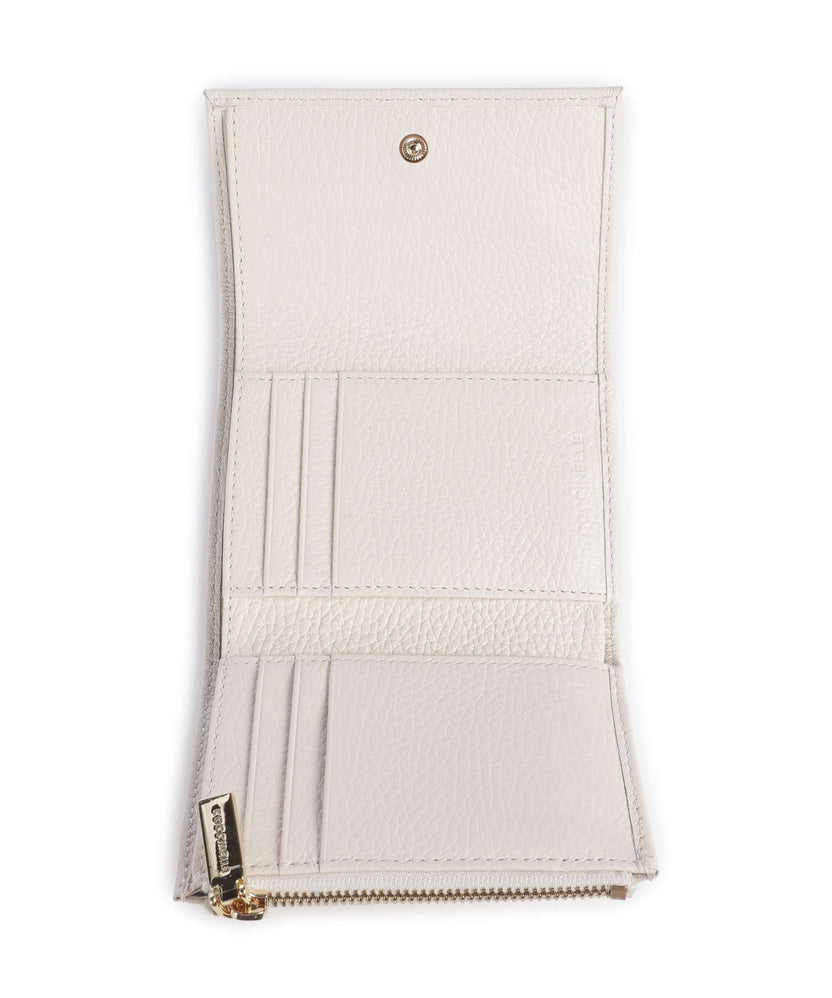Coccinelle Metallic Soft RFID Wallet pearl