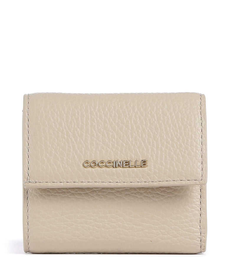 Coccinelle Metallic Soft Wallet sandshell