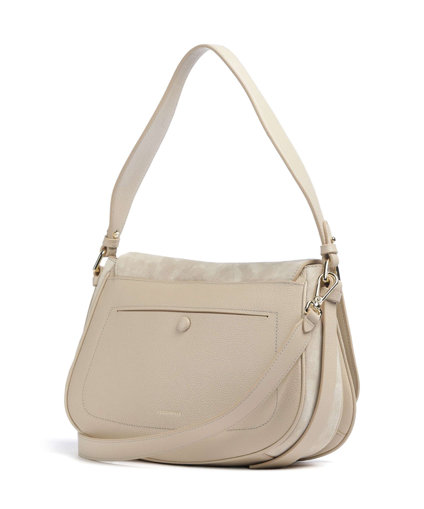 Coccinelle Mavery Suede Shoulder bag sandshell