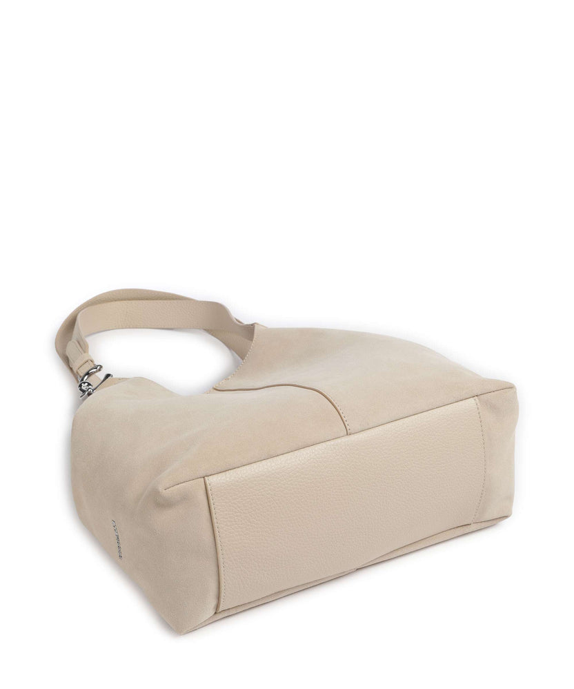 Coccinelle C-Easy Suede Hobo bag sandshell