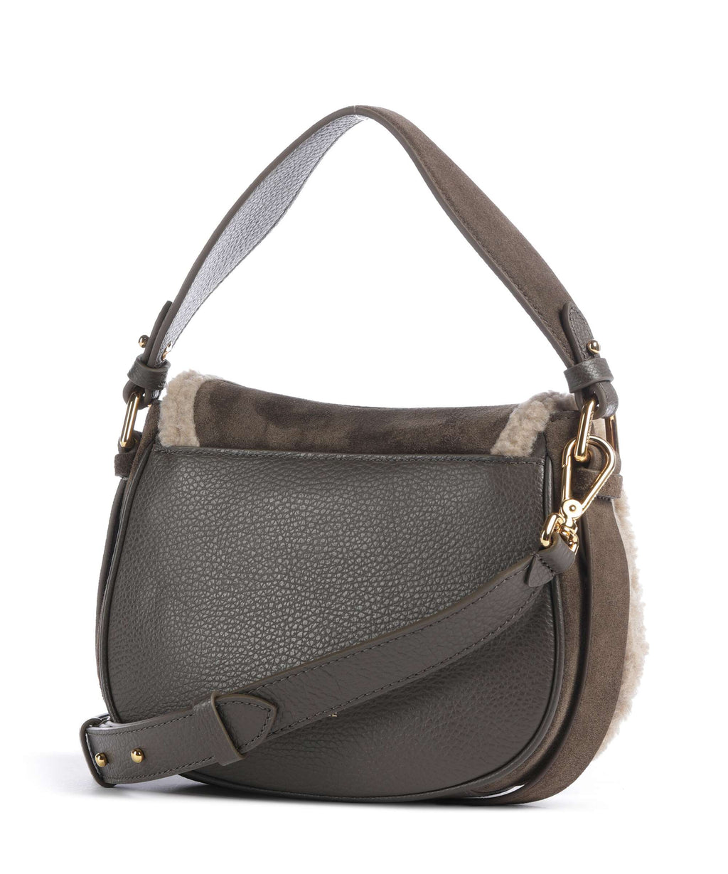Coccinelle Smash Suede Handbag fango/warm taupe