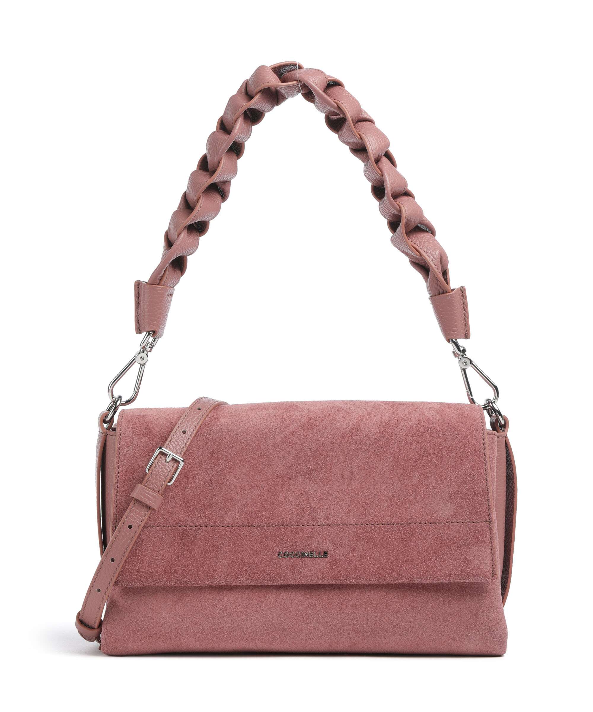 Coccinelle Boheme Suede Shoulder bag winter rose
