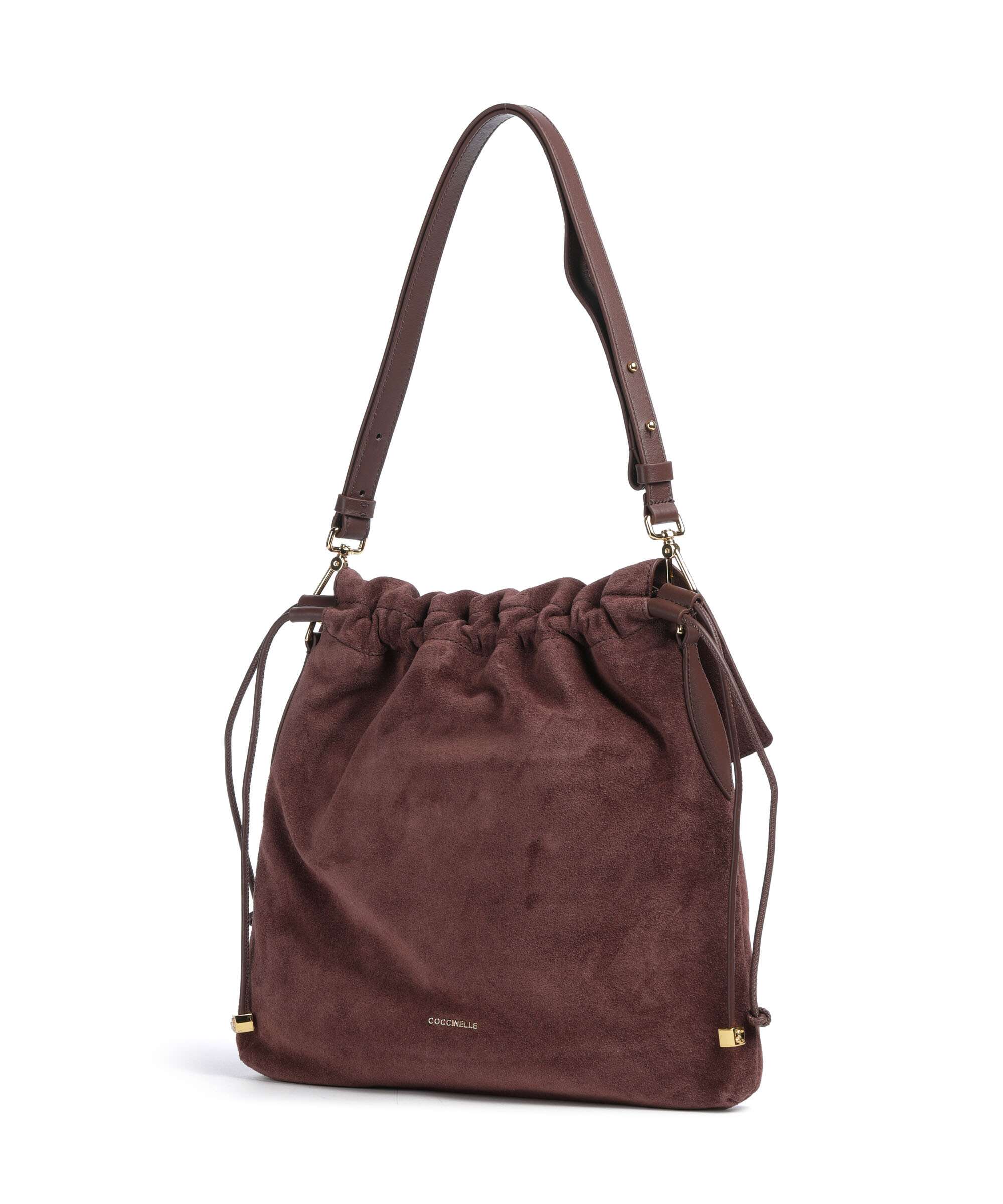 Coccinelle Lidia Suede Hobo bag berry
