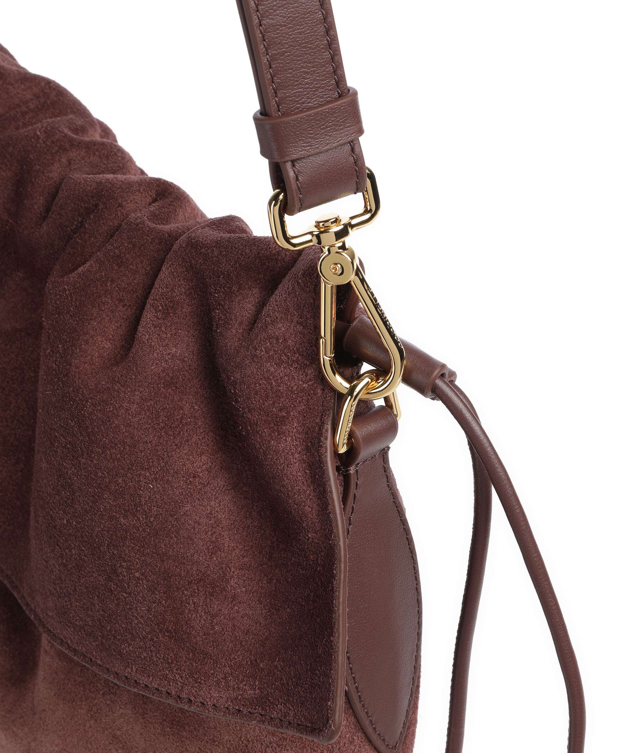 Coccinelle Lidia Suede Hobo bag berry
