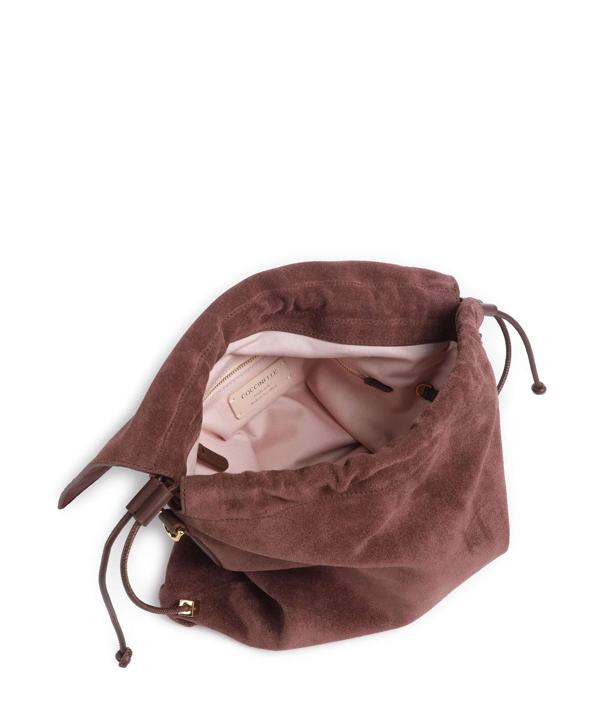 Coccinelle Lidia Suede Hobo bag berry