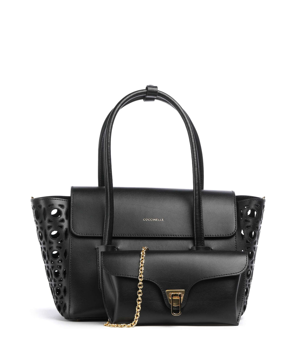 Coccinelle Beat Double Monogram Handbag noir